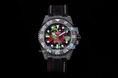 JH Factory Custom Carbon Rolex GMT Master II 3186 Movement Watch 40MM